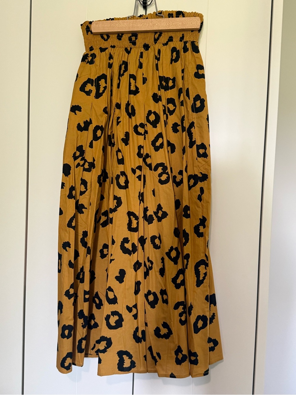 Buru Animal-Print Maxi Skirt with Smocked Waist